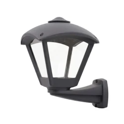 Απλίκα τοίχου Fumagalli Nardo Dario 1xE27 LED 6,5W 2700K IP55 240x240mm μαύρη διαφανής