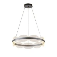 Φωτιστικό κρεμαστό ακρυλικό στρόγγυλο Φ65cm LED 60W θερμό χρώμα φωτός 3000K 5400Lm ασημί  ARTE ILLUMINA TORINO