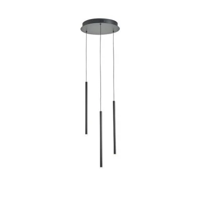 Φωτιστικό αλουμινίου κρεμαστό LED 6W 3000K 600Lm Φ300x1500mm μαύρο ARTE ILLUMINA CASCADE