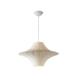 Φωτιστικό Κρεμαστό Tyvek & Μέταλλο Arte Illumina Avira Μονόφωτο 2xE27 Max 15W Φ500x350mm Λευκό