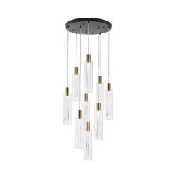 Φωτιστικό κρεμαστό ARTE ILLUMINA VIAL 9φωτο με γυαλί 60W 7200lm 3000K Υ2430xΠ500xΜ500mm 