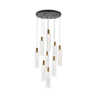 Φωτιστικό κρεμαστό ARTE ILLUMINA VIAL 9φωτο με γυαλί 60W 7200lm 3000K Υ2430xΠ500xΜ500mm 