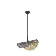 Φωτιστικό Κρεμαστό Μέταλλο Arte Illumina Galilea Μονόφωτο 1xE27 Max 15W 600x300x1680mm Μαύρο-Χρυσό