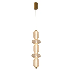 Κρεμαστό φωτιστικό γυαλί-μέταλλο Arte Illumina Verena LED 24W 1900lm θερμό φως 3000K 250x860x1460mm TRIAC dimming διάφανο