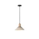Φωτιστικό κρεμαστό ARTE ILLUMINA GESSO με rubber wood & τσιμέντο 1XE27 MAX 15W με διαστάσεις Υ1680xΠ250xΜ250mm 