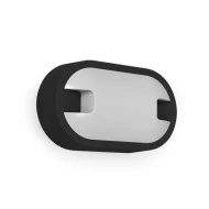 Φωτιστικό απλίκα οβάλ μαύρο-λευκό χρώμα LED 15W με ενδιάμεσο χρώμα φωτός 4000Κ 215x125x59mm  IP65