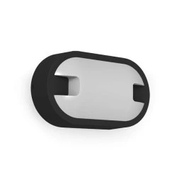 Φωτιστικό απλίκα οβάλ μαύρο-λευκό χρώμα LED 15W με ενδιάμεσο χρώμα φωτός 4000Κ 215x125x59mm  IP65