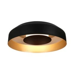 Πλαφονιέρα οροφής LED 20W θερμό χρώμα φωτός 3000K 1482lm με διάμετρο Φ400mm μαύρο - χρυσό ARTE ILLUMINA STIGMA