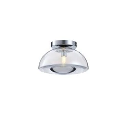 Φωτιστικό πλαφονιέρα από γυαλί με ντουί G9 max 25W 230x230x150mm ασημί ARTE ILLUMINA CLEAR