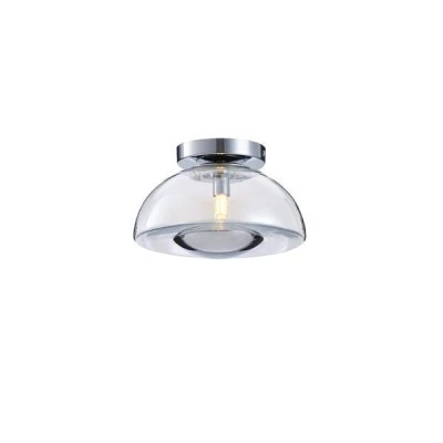 Φωτιστικό πλαφονιέρα από γυαλί με ντουί G9 max 25W 230x230x150mm ασημί ARTE ILLUMINA CLEAR