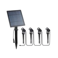 Σποτ κήπου με ηλιακό PANEL καρφωτό 4 τεμαχίων 1.5W RGB εναλλαγής χρωμάτων IP44