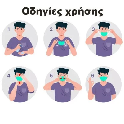 Προστατευτική μάσκα μίας χρήσης υποαλλεργική 3 στρώσεων από ελαφρύ υλικό συσκευασία 50 τεμάχια Προστατευτική μάσκα μίας χρήσης υποαλλεργική 3 στρώσεων από ελαφρύ υλικό συσκευασία 50 τεμάχια