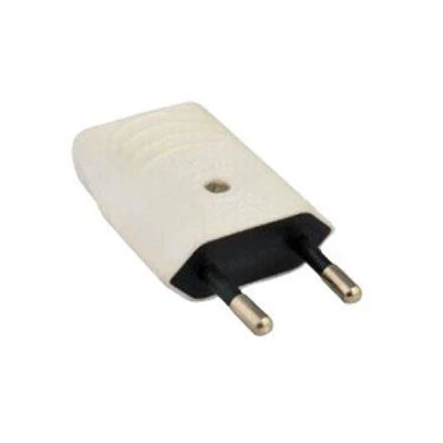 Φις διπολικό αρσενικό λευκό 2.5A 240V χωρίς γείωση KF-BRC-1 Φις διπολικό αρσενικό λευκό 2.5A 240V χωρίς γείωση KF-BRC-1