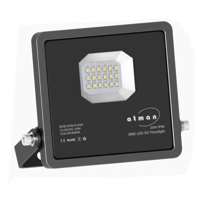 Προβολέας LED SMD SUPER SLIM 20W 12/24V DC ψυχρό λευκό φως 6000k 2200lm στεγανός IP65