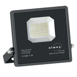 Προβολέας LED SMD SUPER SLIM 50W 24V DC θερμό λευκό φως 3000k 5500lm στεγανός IP65