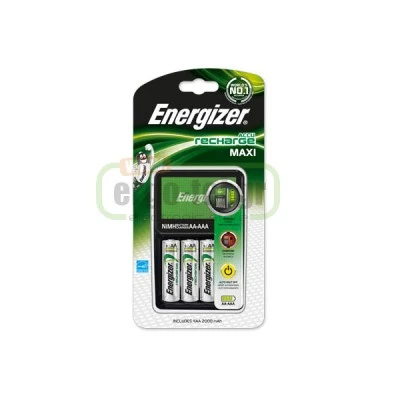 Φορτιστής μπαταριών AA/AAA ENERGIZER MAXI με 4 επαναφορτιζόμενες μπαταρίες ΑΑ 2000mAh