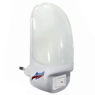 Φωτάκι νυκτός γωνία 1W με 5 led θερμό λευκό φως & διακόπτη