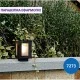 Φωτιστικό φανάρι τετράγωνο γκρι 22cm αλουμινίου στεγανό IP44 για λάμπα Ε27