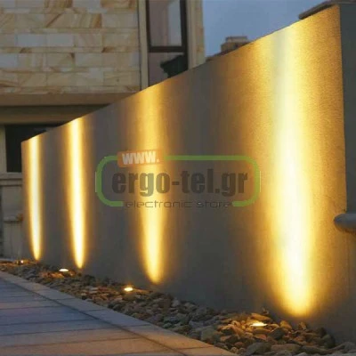 Φωτιστικό σποτ δαπέδου ΙΝΟΧ χωνευτό τετράγωνο για λάμπες GU10 220-240V στεγανό ΙΡ65