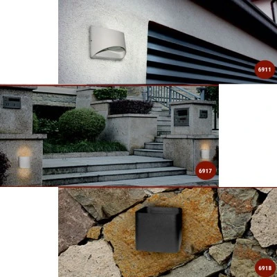 Led απλίκα επίτοιχη μαύρη Up-Down Οβάλ 2x3W 3000k θερμό φως 650lm δέσμης 95° στεγανή IP54