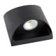 Led απλίκα επίτοιχη μαύρη Up-Down Οβάλ 2x3W 3000k θερμό φως 650lm δέσμης 95° στεγανή IP54