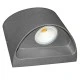 Led απλίκα επίτοιχη γκρι Up-Down Οβάλ 2x3W 3000k θερμό φως 650lm δέσμης 95° στεγανή IP54