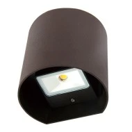 Led απλίκα επίτοιχη σαγρέ σκουριά Up-Down κυλινδρική 6W 3000k θερμό φως 650lm δέσμης 95° στεγανή IP5