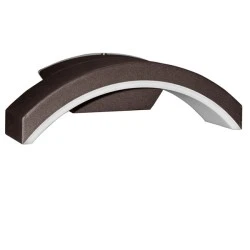 Led απλίκα κήπου σαγρέ σκουριά κάτω 10W λευκό φως 4000k 600lm αλουμινίου με οπάλ κάλυμμα