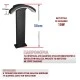 Led κολωνάκι κήπου μαύρο κάτω 50cm 10W λευκό φως 4000k αλουμινίου με οπάλ πολυκαρμπονάτ κάλυμμα