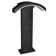 Led κολωνάκι κήπου μαύρο κάτω 50cm 10W λευκό φως 4000k αλουμινίου με οπάλ πολυκαρμπονάτ κάλυμμα