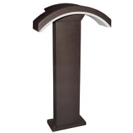 Led κολωνάκι κήπου σαγρέ σκουριά κάτω 50cm 10W λευκό φως 4000k αλουμινίου με οπάλ κάλυμμα