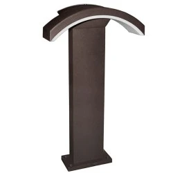 Led κολωνάκι κήπου σαγρέ σκουριά κάτω 50cm 10W λευκό φως 4000k αλουμινίου με οπάλ κάλυμμα
