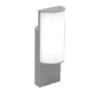 Led απλίκα επίτοιχη γκρι οβάλ 8W 3000k θερμό φως 620lm δέσμης 120° στεγανή IP54