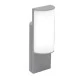 Led απλίκα επίτοιχη γκρι οβάλ 8W 3000k θερμό φως 620lm δέσμης 120° στεγανή IP54