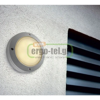 Φωτιστικό πλαφονιέρα γκρι για λάμπα GX53 230V στρογγυλό αλουμινίου στεγανό IP54