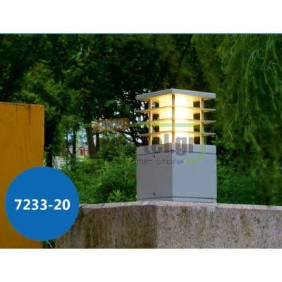 Φωτιστικό κολωνάκι τετράγωνο σαγρέ σκουριά με σκίαστρο 20cm στεγανό IP44 για λάμπες E27 Φωτιστικό κολωνάκι τετράγωνο σαγρέ σκουριά με σκίαστρο 20cm στεγανό IP44 για λάμπες E27