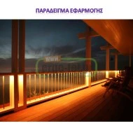 Φωτοσωλήνας led στρογγυλός διάφανος θερμό φως 230V 36led/m 3W/m για κρυφό φωτισμό ντιμαριζόμενος Φωτοσωλήνας led στρογγυλός διάφανος θερμό φως 230V 36led/m 3W/m για κρυφό φωτισμό ντιμαριζόμενος