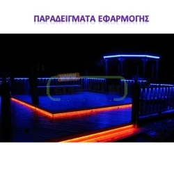 Φωτοσωλήνας led Φ13mm μονοκάναλος διάφανος 36led/m κόκκινο φως για κρυφό φωτισμό ντιμαριζόμενος