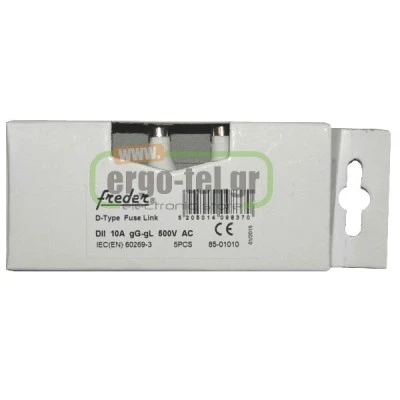 Φυσίγγια κυλινδρικά DIAZED gG-gL DII Ε27 10Α πορσελάνης FREDER