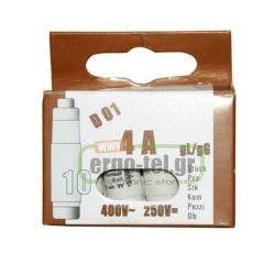 Φυσίγγια κυλινδρικά NEOZED gL/Gg DO1 E14 4Α πορσελάνης FREDER