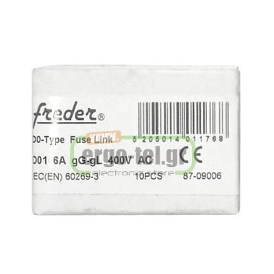 Φυσίγγια κυλινδρικά NEOZED gL/Gg DO1 E14 6Α πορσελάνης FREDER