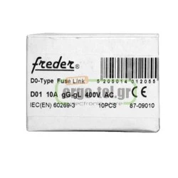 Φυσίγγια κυλινδρικά NEOZED gL/Gg DO1 E14 10Α πορσελάνης FREDER
