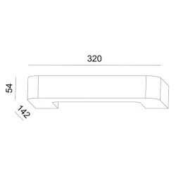 Επίτοιχο τσιμεντένιο φωτιστικό 1xR7S 118mm FOGA 32x14,2x5,4cm εσωτερικού χώρου