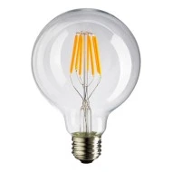 Λάμπα led filament globe E27 G80 8W 230V AC 2700k θερμό λευκό φως 890lm δέσμης 360°