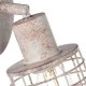 Κρεμαστό φωτιστικό vintage metallic με design κλουβί τρίφωτο για λάμπες Ε27
