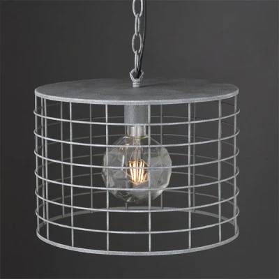 Κρεμαστό φωτιστικό metallic με design κλουβί μονόφωτο για Ε27