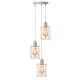 Κρεμαστό φωτιστικό vintage metallic με design κλουβί τρίφωτο για λάμπες Ε27