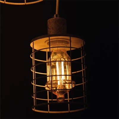Ασημί vintage φωτιστικό metallic λάμψη με design κλουβί πεντάφωτο για λάμπες Ε27 Ασημί vintage φωτιστικό metallic λάμψη με design κλουβί πεντάφωτο για λάμπες Ε27
