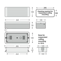 Φωτιστικό ασφαλείας LED Olympia GR-119/6L/42V/KL αυτοελεγχόμενο συνεχούς λειτουργίας 1.5h