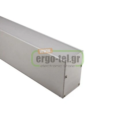 Γραμμικό κρεμαστό φωτιστικό φθορίου Τ5 1Χ80W 1500mm με ανταυγαστήρα αλουμινίου